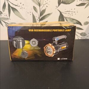 USB Rechargeable Portable Lamp - Black and Yellow